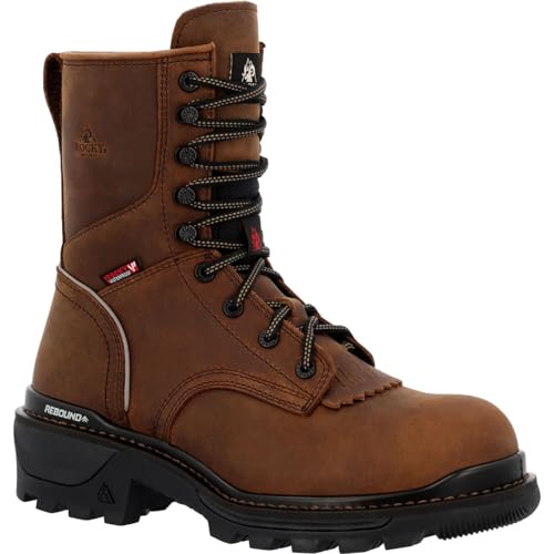 ROCKY Rams Horn Logger Composite Toe Arbeitsstiefel, Braun, 45.5 EU von ROCKY