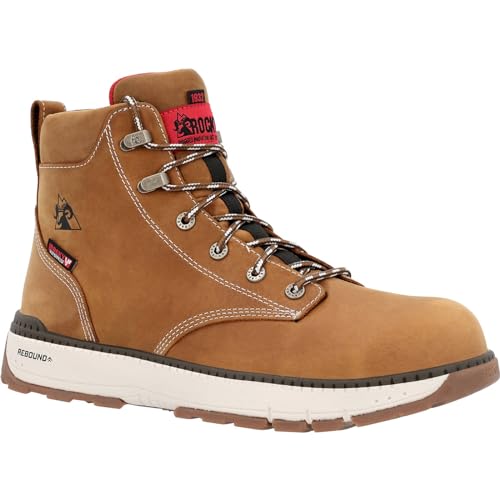 ROCKY Rebound Wedge Waterproof Composite Toe Arbeitsstiefel, Braun, 39.5 EU von ROCKY