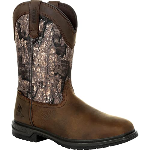 Rocky Herren Worksmart, isoliert, wasserdicht, 400 g Westernstiefel, Realtree Echtholz, 43 EU von Rocky