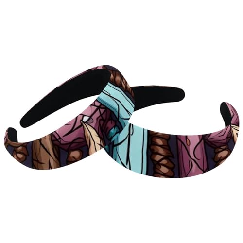 2 Packungen Stirnbänder, Oster-Kreuz-Samt, dick gepolstert, breite Haarbänder für Frauen und Mädchen, rutschfeste Stirnbänder von RODAILYCAY