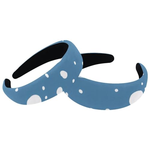 2 Packungen gepolsterte Stirnbänder, Frohe Weihnachten, weißer Schneemann, modisch, dick, breit, Haarbänder für Frauen und Mädchen, Samt-Haarreifen, Haarschmuck von RODAILYCAY