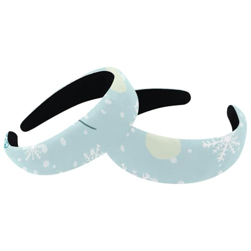 2 Stück Stirnbänder für Frauen und Damen, Frohe Weihnachten, Schneemann, Schneeflocke, Baum, Handschuhe, rutschfest, Make-up-Stirnband, breite Oberseite, Turban-Haarbänder für die Dusche 2 Stück Stirnbänder für Frauen und Damen, Frohe Weihnachten, Schneemann, Schneeflocke, Baum, Handschuhe, rutschfest, Make-up-Stirnband, breite Oberseite, Turban-Haarbänder für die Dusche von RODAILYCAY