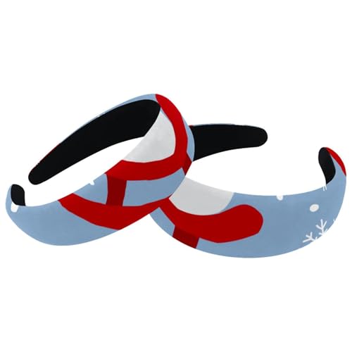2 Stück Stirnband für Frauen, rutschfest, Frohe Weihnachten, niedliche Haarbänder, dickes Haar, breite Oberseite, Haar-Accessoires von RODAILYCAY