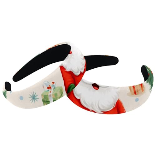 2 Stück breite Haarbänder für Damen, Frohe Weihnachten, Vintage, dicke Haarbänder, Samt, gepolsterte Stirnbänder für Mädchen von RODAILYCAY