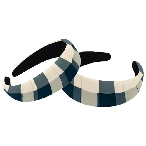 2 Stück karierte Damen-Stirnbänder, breite Haarbänder, Vintage-Stil, dicke Haarbänder, Samt, gepolsterte Stirnbänder für Mädchen 2 Stück karierte Damen-Stirnbänder, breite Haarbänder, Vintage-Stil, dicke Haarbänder, Samt, gepolsterte Stirnbänder für Mädchen von RODAILYCAY