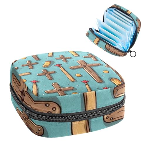 Aufbewahrungstasche für Damenbinden, Oster-Kreuz-365, erste Periode, für Mädchen und Frauen, Menstruationstassen-Beutel, für weibliche Menstruation, Tamponbeutel von RODAILYCAY