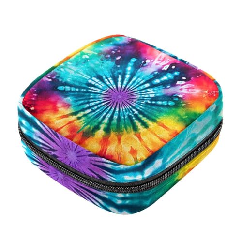 Aufbewahrungstasche für Damenbinden, bunt, Batikfärbung, 1366, für Mädchen und Frauen, Menstruationstasse, Menstruationstasse, Tamponbeutel von RODAILYCAY