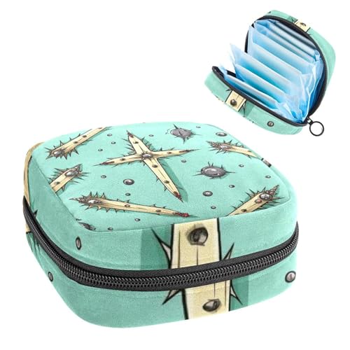 Aufbewahrungstasche für Sanitär, Stilleinlagen-Halter, Reißverschluss, Menstruationstaschen, Oster-Kreuz-263, weiblicher Menstruationspad, Tampon-Organizer von RODAILYCAY