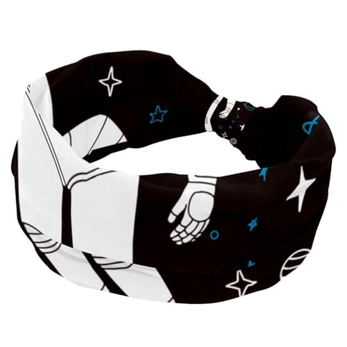 Breiter Dinosaurier-Stirnband für Damen, rutschfest, Turban-Stirnband, elastische Haarbänder, Yoga, Haarband, Schweiß-Sport, Workout, Headwrap von RODAILYCAY