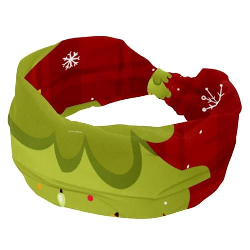 Breites Stirnband für Weihnachten, Turban-Stirnbänder für Damen, rutschfeste Kopfwickel, elastisches Schweißband, Yoga, Workout, Haarband, weiches Haarband, Bandana von RODAILYCAY