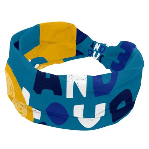 Breites Stirnband mit Cartoon-Dinosaurier-Motiv, Stirnbänder für Frauen und Mädchen, geknotetes Kreuz, Turban-Stirnband, rutschfestes Haarband für Yoga, Workout, Laufen von RODAILYCAY