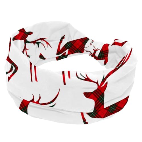 Breites Weihnachts-Stirnband für Damen, elastische Stirnbänder, rutschfestes Haarband, Turban-Stirnband für Workout, Yoga, Sport, Laufen von RODAILYCAY