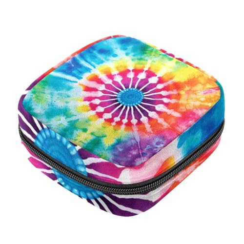 Buntes Batik-1360 Set für die erste Periode für Mädchen, Tampon-Slipeinlagen, Menstruations-Geldbörse, Stilleinlagen-Halter mit Reißverschluss, hygienischer Serviettenbeutel-Organizer von RODAILYCAY