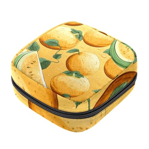 Cantaloupe-412 Menstruationstassenbeutel mit Reißverschluss, weiche Tampon-Sammeltasche, Geldbörse für Mädchen, Frauen, Damen von RODAILYCAY
