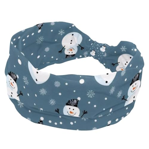 Damen-Stirnbänder, rutschfeste Stirnbänder, Schneeflocken, Weihnachten, Schneemann, Workout, feuchtigkeitsableitend, Sport-Haarband, modisches Haarwickel von RODAILYCAY