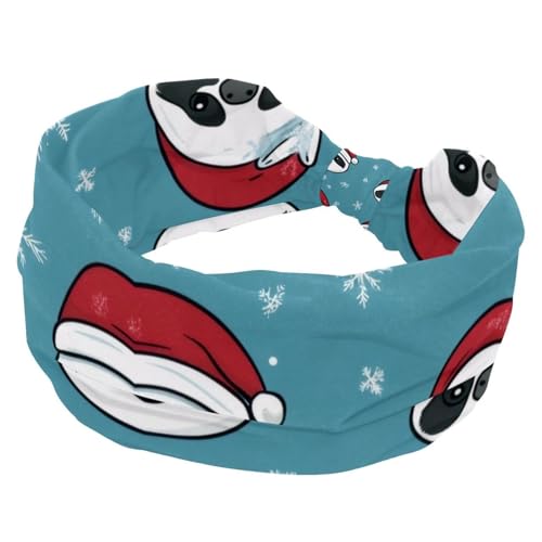 Damen Stirnbänder Niedlich Cartoon Faultier Weihnachten Schneeflocke Verdrehtes Kreuz Haarband Weiche Schweißhaarbänder Elastisch Breit Stirnband Haarschmuck von RODAILYCAY