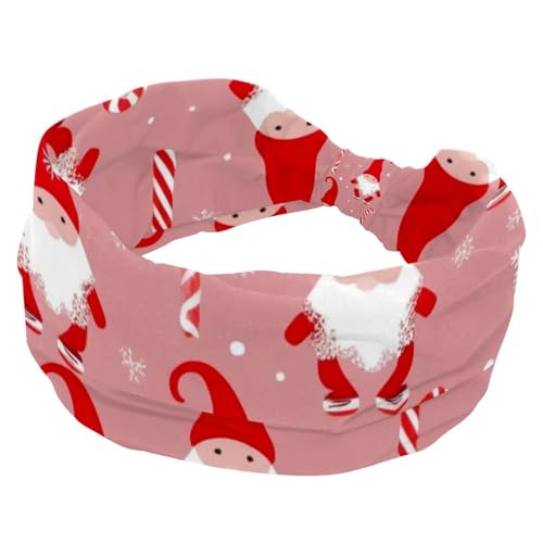 Damen Stirnbänder Verdrehtes Kreuz Haarband Weiche Schweißhaarbänder Weihnachten Wichtel Weihnachtsmann Elastisch Breit Stirnband Haarschmuck von RODAILYCAY