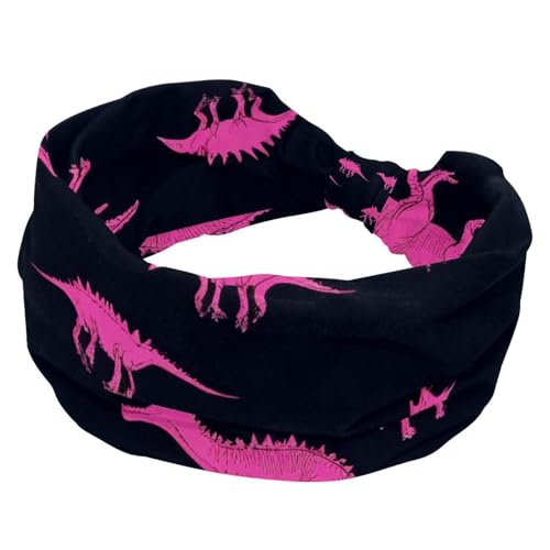 Damen Stirnbänder Weich Breit Stirnband Dinosaurier Rutschfeste Haarbänder Elastisches Haarband Verdrehter Knoten Turban Headwrap von RODAILYCAY