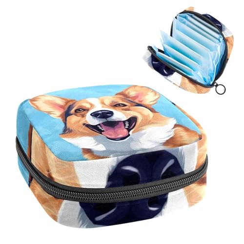Damenbinden Aufbewahrungsbeutel für Frauen, große Kapazität, Menstruationspad-Tasche, niedlicher Corgi Dog-807 Menstruationstaschen, Tampon-Sammeltasche, Geldbörse Damenbinden Aufbewahrungsbeutel für Frauen, große Kapazität, Menstruationspad-Tasche, niedlicher Corgi Dog-807 Menstruationstaschen, Tampon-Sammeltasche, Geldbörse von RODAILYCAY