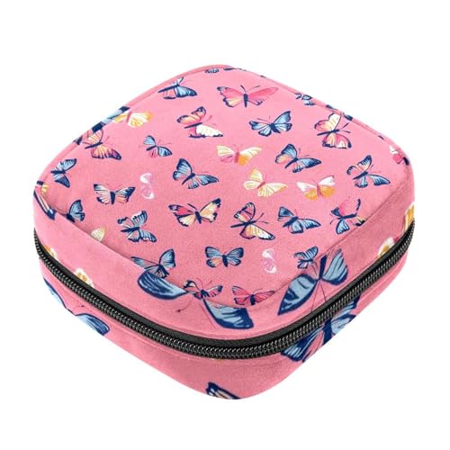 Damenbinden Aufbewahrungstasche für Frauen, große Kapazität, Menstruationspolster, Schmetterlingsmenstruationstaschen, Tampon-Sammelhalter, Geldbörse von RODAILYCAY