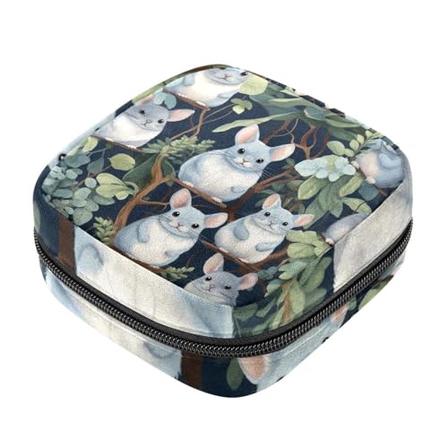 Damenbinden mit Reißverschluss, weiche Menstruationspad-Tasche, Chinchilla-1969 Aufbewahrungstasche für Damenbinden, Tamponhalter, Geldbörse, Chinchilla-1969 von RODAILYCAY