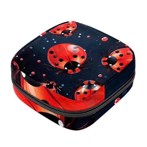 Damenbinden mit Reißverschluss, weiche Menstruationspad-Tasche, Ladybug-66, Aufbewahrungstasche für Damenbinden, Tamponhalter, Geldbörse, Ladybug-66 von RODAILYCAY