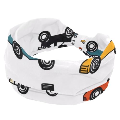 Dehnbare Stirnbänder für Damen, Sport-Turban-Stirnband, handgezeichnet, einfache Autos, weißer Hintergrund, weich, geknotet, Haarband für Yoga, Workout, Alltag Dehnbare Stirnbänder für Damen, Sport-Turban-Stirnband, handgezeichnet, einfache Autos, weißer Hintergrund, weich, geknotet, Haarband für Yoga, Workout, Alltag von RODAILYCAY
