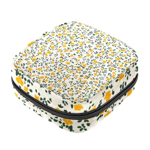 Ditsy Damen-Set für die erste Periode, nahtloses Blumenmuster, Tampon-Slipeinlagen, Menstruations-Geldbörse, Stilleinlagen-Halter mit Reißverschluss, Servietten-Organizer von RODAILYCAY