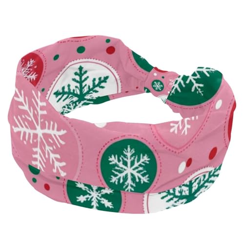 Frauen Stirnbänder, Weihnachts-Schneeflocke, rutschfestes Stirnband, breites Haarwickel, geknotetes Haarband, weich, dehnbar, Turban-Stirnbänder für Mädchen von RODAILYCAY