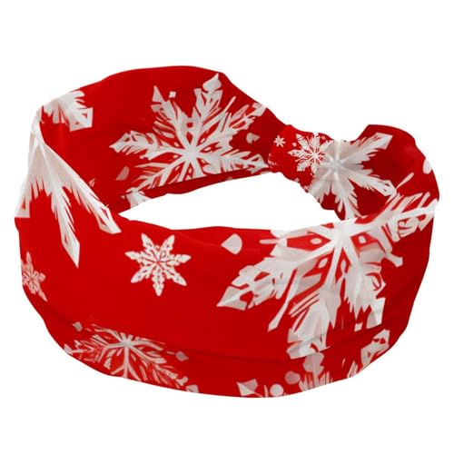 Haarbänder für Frauen, breite Stirnbänder, Frohe Weihnachten, Schneeflocke, dehnbares Stirnband, elastisches Kopfwickel-Haarzubehör, gedrehtes Kreuz-Haarband von RODAILYCAY