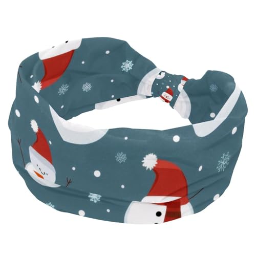 Haarbänder für Frauen, breite Stirnbänder, Frohe Weihnachten, Schneemann, dehnbares Stirnband, elastisches Kopfwickel-Haarzubehör, gedrehtes Kreuz-Haarband von RODAILYCAY