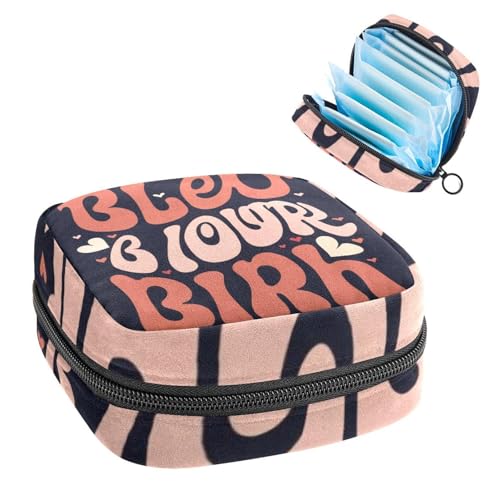 Happy Valentine's Day-29 First Period Kit für Mädchen, Tampon-Slipeinlagen, Menstruations-Geldbörse, Stilleinlagen-Halter mit Reißverschluss, hygienischer Serviettenbeutel-Organizer von RODAILYCAY