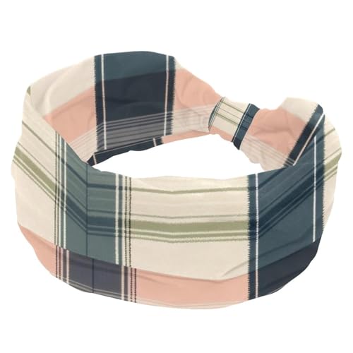 Klassisches kariertes Schottenkaro-Haarband für Damen und Mädchen, elastisches Haarband, rutschfestes breites Stirnband, verdrehter Kopfwickel, Haar-Accessoires Klassisches kariertes Schottenkaro-Haarband für Damen und Mädchen, elastisches Haarband, rutschfestes breites Stirnband, verdrehter Kopfwickel, Haar-Accessoires von RODAILYCAY