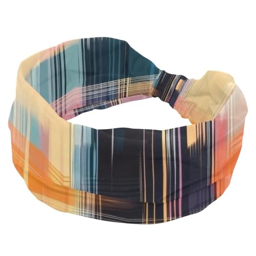 Klassisches kariertes Schottenkaro-Stirnband, Stirnbänder für Frauen und Mädchen, Criss Twisted Haarband, breiter Kopfwickel, Haar-Accessoires von RODAILYCAY