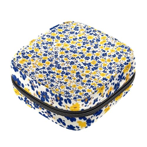Kleine Damenbinden-Aufbewahrungsbeutel mit Blumenmuster, große Kapazität, Menstruationspad-Tasche, Menstruationstasche, Tampon-Sammeltasche, Geldbörse von RODAILYCAY