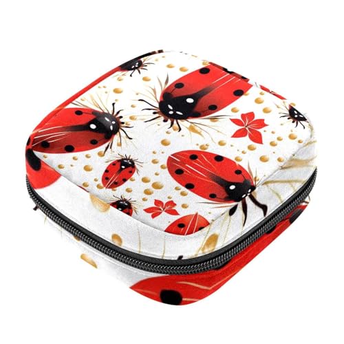 Ladybug-101 Damenbinden-Aufbewahrungstasche, für die erste Periode, für Mädchen und Frauen, Menstruationstasse, Menstruationstasse, für weibliche Menstruation, Tamponbeutel von RODAILYCAY