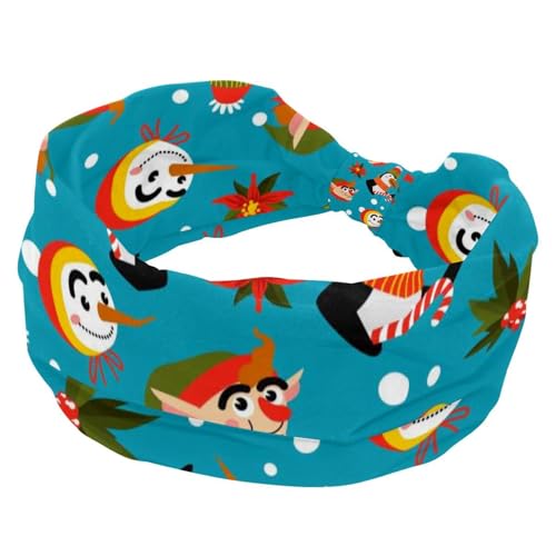 Lustiges Pinguin-Haarband, bunt, Weihnachten, breit, elastisch, rutschfest, für Workout, Yoga, Sport, Laufen von RODAILYCAY
