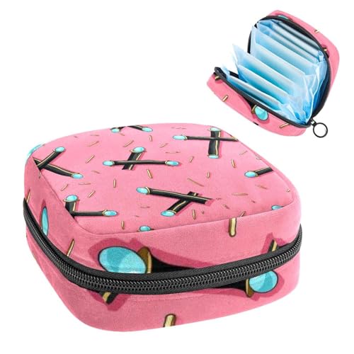 Menstruationstassenbeutel mit Reißverschluss, Aufbewahrungsbeutel für Damenbinden, Osterkreuz 577, weiche Tampon-Sammeltasche, Geldbörse für Mädchen, Frauen, Damen von RODAILYCAY