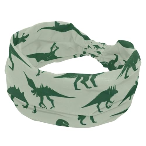 Modisches Stirnband, Stirnbänder für Frauen und Mädchen, Dinosaurier Criss Twisted Haarband, breite Kopfwickel, Haarschmuck von RODAILYCAY