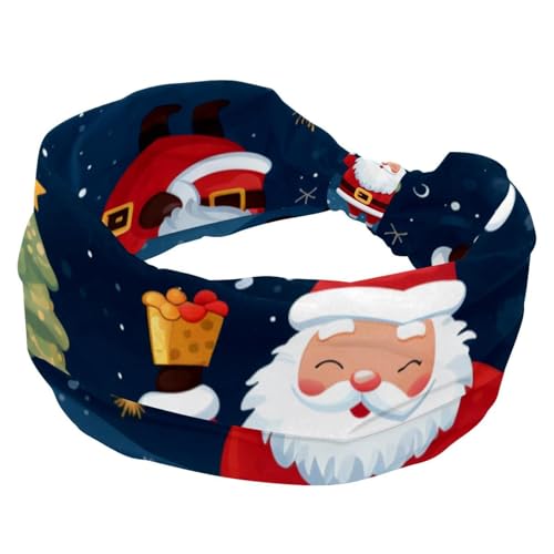 Modisches Stirnband, Stirnbänder für Frauen und Mädchen, Weihnachten Weihnachtsmann Criss Twisted Haarband, breite Kopfwickel, Haarschmuck von RODAILYCAY