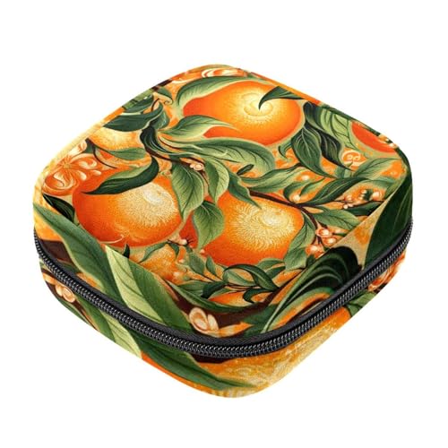 Orange-1712 Set für die erste Periode für Mädchen, Tampon-Slipeinlagen, Menstruations-Geldbörse, Stilleinlagen-Halter mit Reißverschluss, hygienischer Serviettenbeutel-Organizer von RODAILYCAY