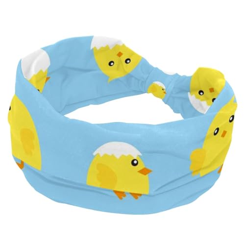 Ostern Huhn Damen Stirnbänder Elastisch Breit Turban Stirnband Weiche Stirnbänder Rutschfestes Haarband für Yoga Workout Sport Laufen von RODAILYCAY
