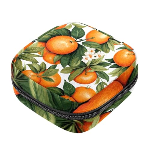 Period Kit Bag für Mädchen Frauen Damen, Orange-1659 Damenbinden Entsorgungsbeutel, große Kapazität, Reißverschluss Menstruationspad-Tasche von RODAILYCAY