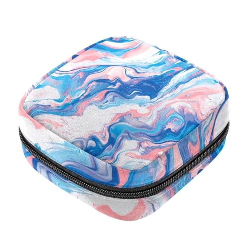 Period Kit Tasche für Mädchen Damen Frauen, abstraktes Marmor-Texturmuster, Damenbinden-Entsorgungsbeutel, große Kapazität, Reißverschluss, Menstruationspad-Tasche von RODAILYCAY