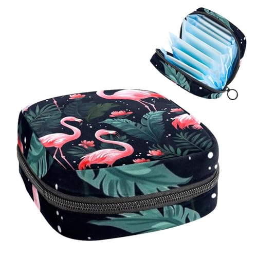Period Kit Tasche für Mädchen Frauen Damen, Flamingo Rainforest-1395 Damenbinden-Entsorgungsbeutel, große Kapazität, Reißverschluss, Menstruationspad-Tasche Period Kit Tasche für Mädchen Frauen Damen, Flamingo Rainforest-1395 Damenbinden-Entsorgungsbeutel, große Kapazität, Reißverschluss, Menstruationspad-Tasche von RODAILYCAY