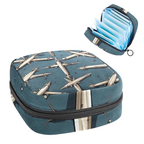 Perioden Kit Tasche für Mädchen Frauen Damen, Ostern Kreuz-262 Damenbinden Entsorgungsbeutel, großes Fassungsvermögen, Reißverschluss Menstruationspad-Tasche von RODAILYCAY