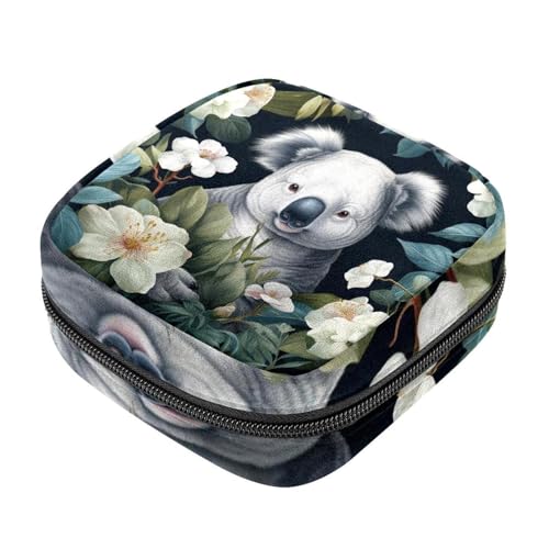 Periodenbeutel für die Schule, Damenbinden-Aufbewahrungstasche, Reißverschluss, Menstruationstassenbeutel, Tamponbeutel für Damen, Koala-1037 von RODAILYCAY