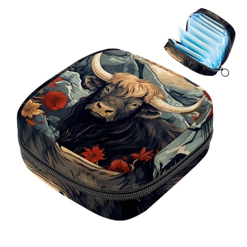 Periodenbeutel für die Schule, Damenbinden-Aufbewahrungstasche, Reißverschluss, Menstruationstassenbeutel, Tamponbeutel für Damen, Yak-1774 von RODAILYCAY