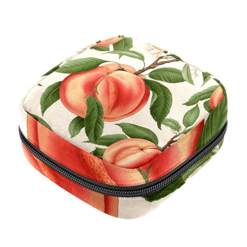 Periodenbeutel für die Schule, Damenbinden-Aufbewahrungstasche, Reißverschluss, Menstruationstassenbeutel, Tamponbeutel für Damen, pfirsich-465 von RODAILYCAY