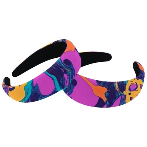 RODAILYCAY 2 Packungen bunte Marmor-Textur-Stirnbänder für Damen und Mädchen, rutschfestes Make-up-Stirnband, breite Oberseite, Turban-Haarbänder für die Dusche RODAILYCAY 2 Packungen bunte Marmor-Textur-Stirnbänder für Damen und Mädchen, rutschfestes Make-up-Stirnband, breite Oberseite, Turban-Haarbänder für die Dusche von RODAILYCAY